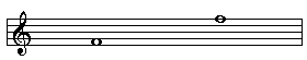 F notes in Treble clef
