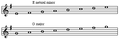 E minor and G major