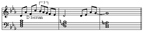Locrian use in jazz (minor key)