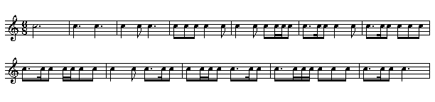 2 count compound meter rhythms