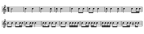 2 count simple meter rhythms